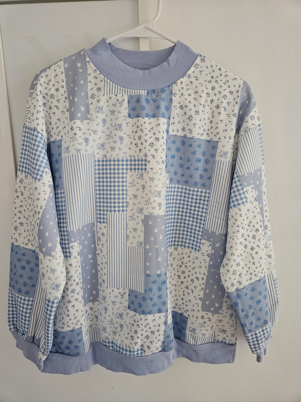 Blue Patchwork Print Matching Set - Picture 4 of 6